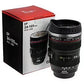 Stainless Steel Camera Lens Coffee Mug – Black & White