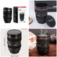 Stainless Steel Camera Lens Coffee Mug – Black & White