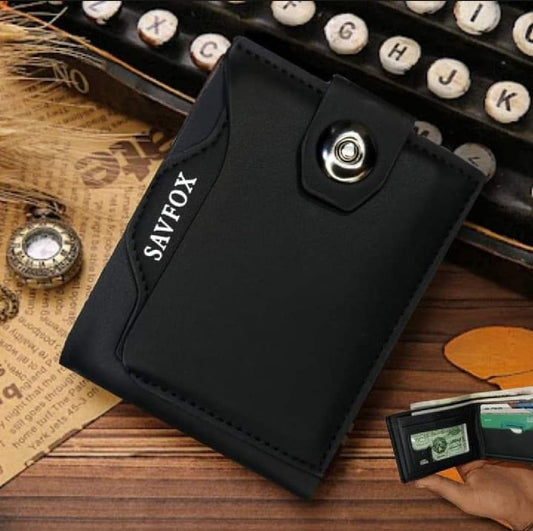 Savfox PU Leather Outlet Pocket Card Holder Wallet for Men