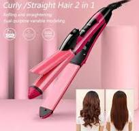 2-in-1 Nova Hair Straightener & Curler – Fast Heat Styling Tool